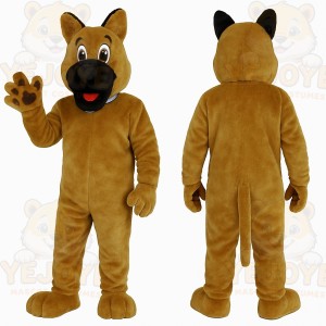 Tan Black German Shepherd Dog Mascot Costume