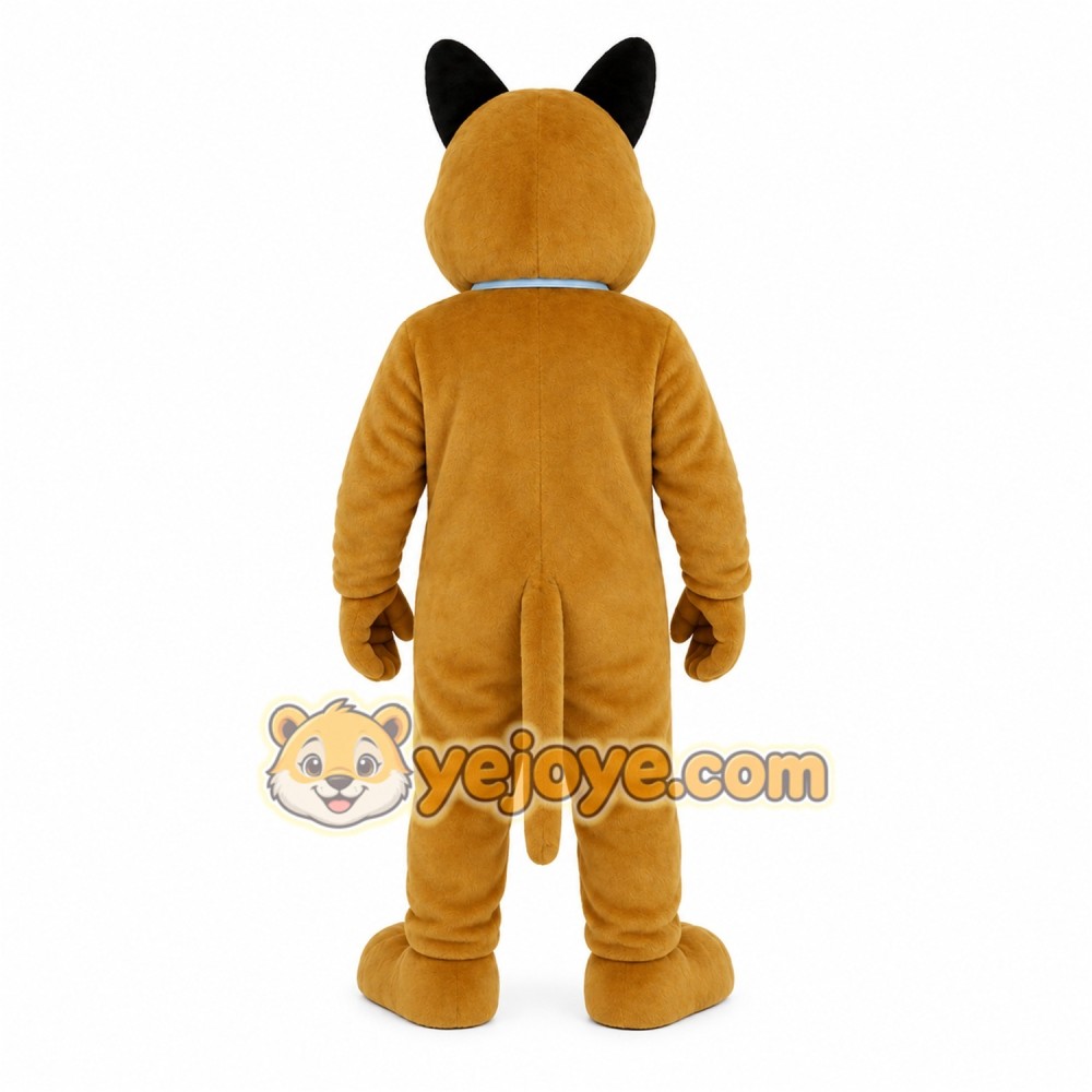 Tan Black German Shepherd Dog Mascot Costume Tan Black German Shepherd Dog Mascot Costume