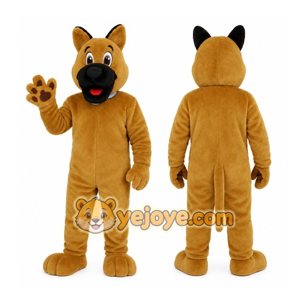 Tan Black German Shepherd Dog Mascot Costume