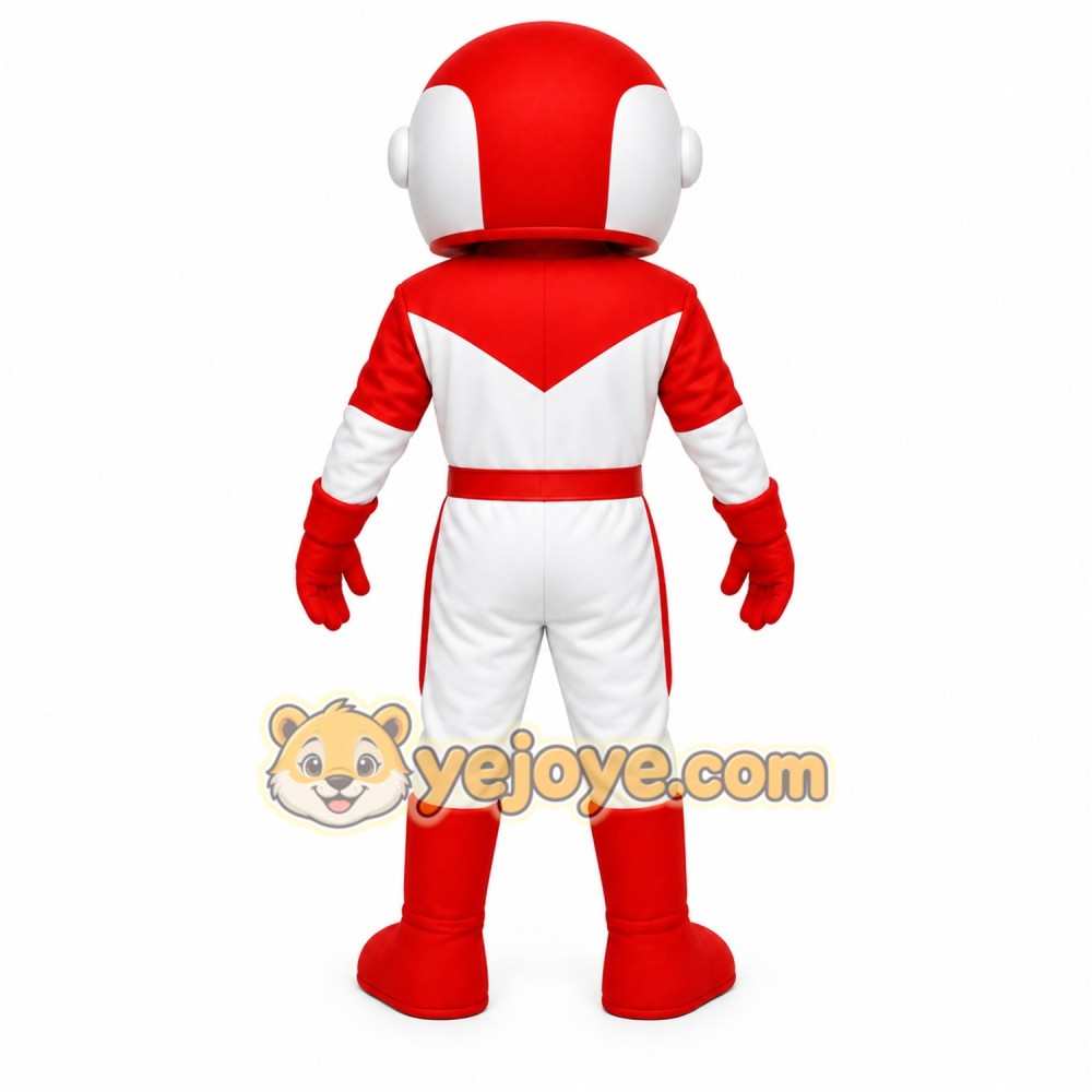 Red White Navy Race Car Driver Mascot Costume