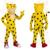 Yellow Black Spotted Cheetah Mascot Costume