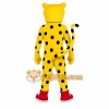 Yellow Black Spotted Cheetah Mascot Costume Yellow Black Spotted Cheetah Mascot Costume