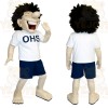 Black White Navy Student Mascot Costume