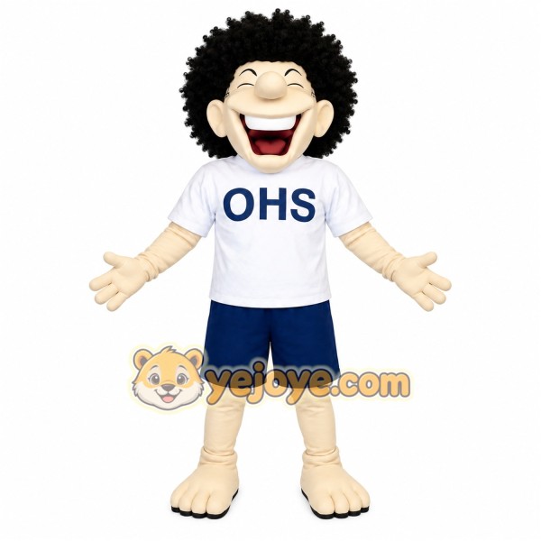 Black White Navy Student Mascot Costume Black White Navy Student Mascot Costume