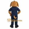 Tan Brown Dog In Navy Outfit Mascot Costume Tan Brown Dog In Navy Outfit Mascot Costume