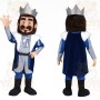 Navy Blue Gray Bearded King Mascot Costume
