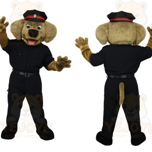 Tan Black Red Police Dog Mascot Costume