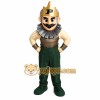 Gold Gray Green Crowned Gentleman Mascot Costume Gold Gray Green Crowned Gentleman Mascot Costume
