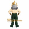 Gold Gray Green Crowned Gentleman Mascot Costume Gold Gray Green Crowned Gentleman Mascot Costume
