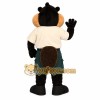 Black Tan Beaver Mascot Costume Black Tan Beaver Mascot Costume