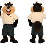Black Tan Beaver Mascot Costume