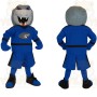 Blue Gray Black Sports Shark Mascot Costume