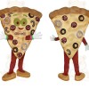 Tan Brown Red Pizza Slice Mascot Costume
