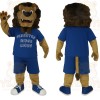 Blue Brown Lion Mascot Costume