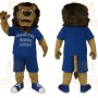 Blue Brown Lion Mascot Costume