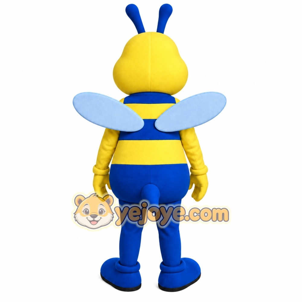 Yellow Blue Bee Mascot Costume Yellow Blue Bee Mascot Costume