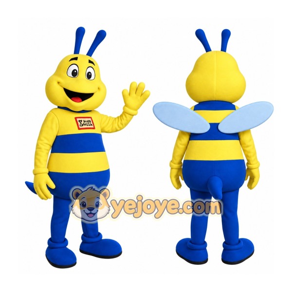 Yellow Blue Bee Mascot Costume