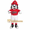 Red White Dalmatian Dog Mascot Costume Red White Dalmatian Dog Mascot Costume
