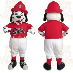 Red White Dalmatian Dog Mascot Costume