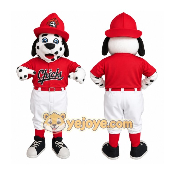 Red White Dalmatian Dog Mascot Costume