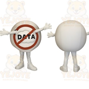 White Red No Data Symbol Mascot Costume
