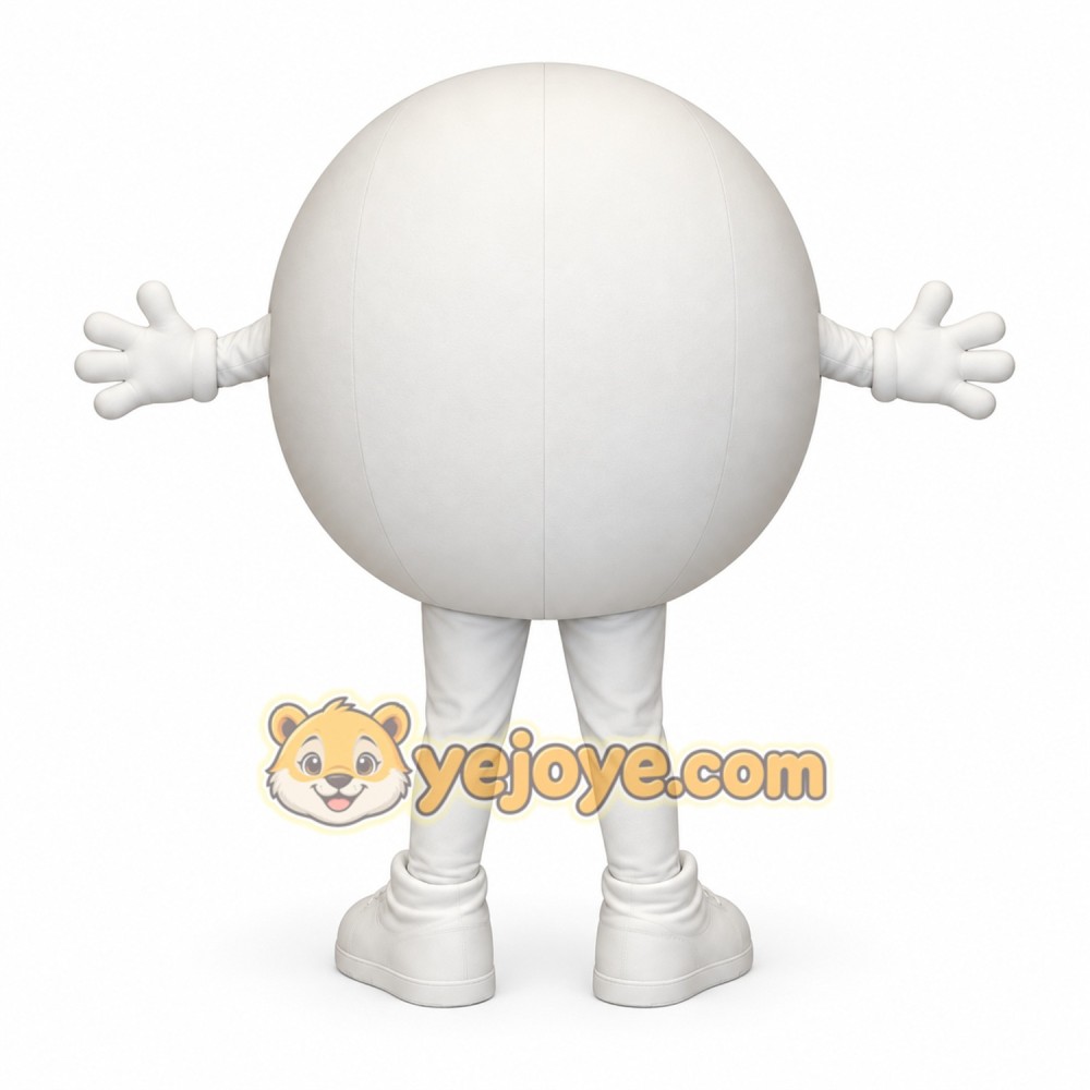 White Red No Data Symbol Mascot Costume