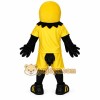 Yellow Black Falcon Mascot Costume