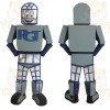 Silver Blue Robot Mascot Costume