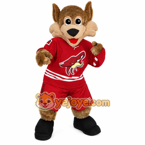 Brown Red Coyote Mascot Costume