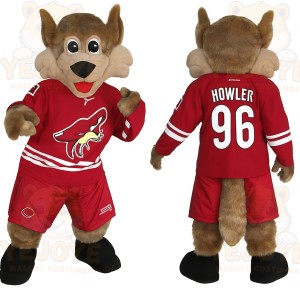 Brown Red Coyote Mascot Costume