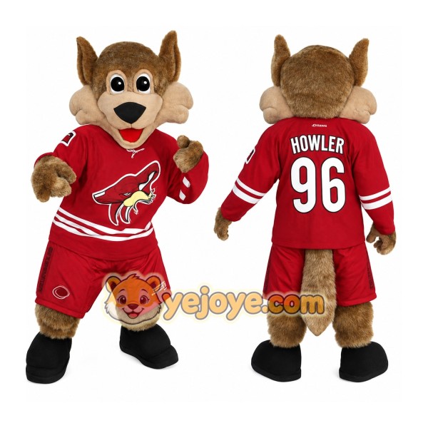 Brown Red Coyote Mascot Costume