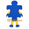 Blue Yellow Puzzle Piece Mascot Costume Blue Yellow Puzzle Piece Mascot Costume