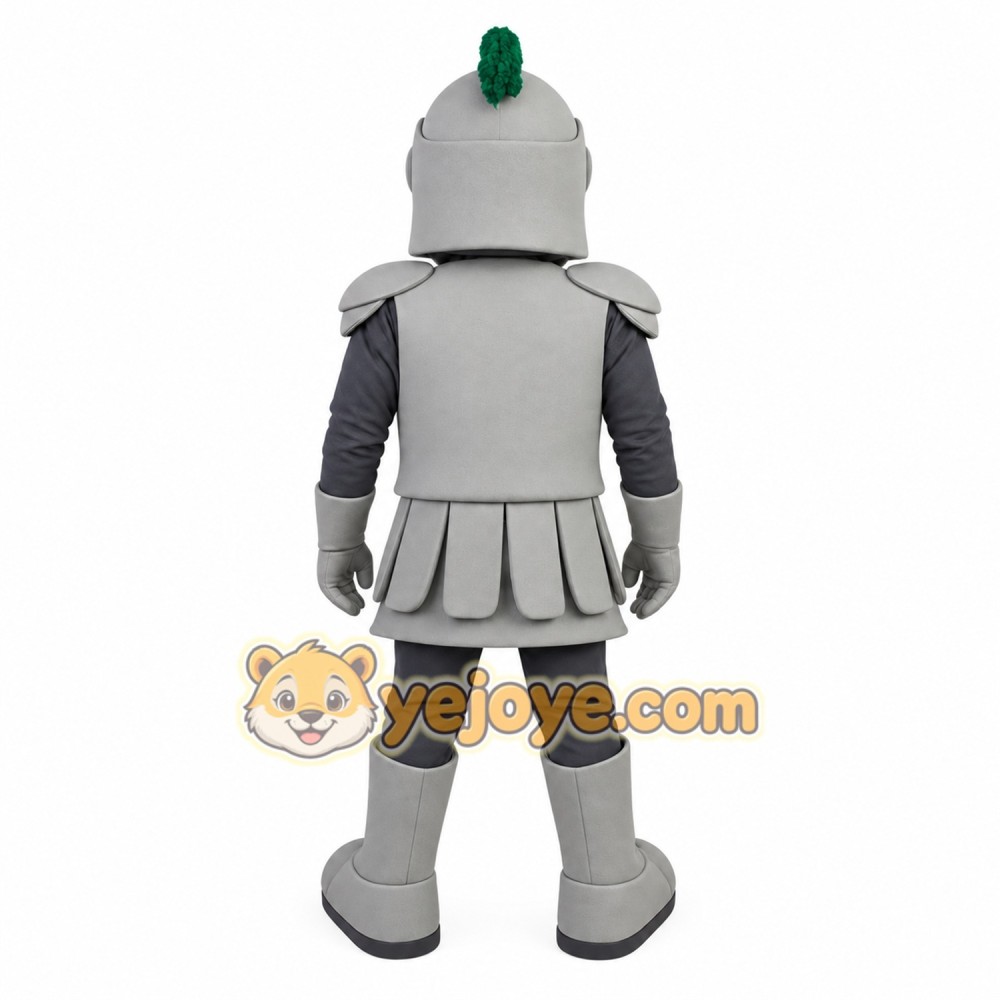 Gray Green Armored Knight Mascot Costume Gray Green Armored Knight Mascot Costume
