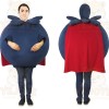 Navy Red Superhero Man Mascot Costume