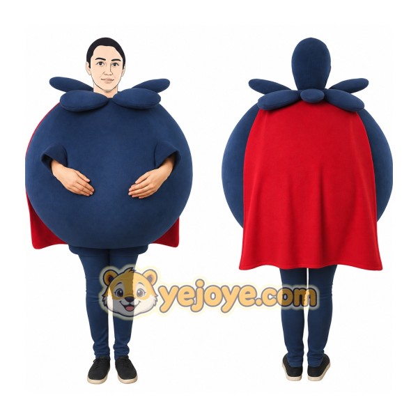 Navy Red Superhero Man Mascot Costume