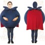 Navy Red Superhero Man Mascot Costume