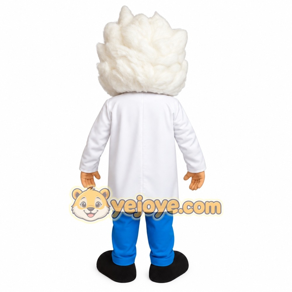White Blue Orange Scientist Mascot Costume White Blue Orange Scientist Mascot Costume