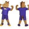 Tan Brown Purple Athletic Horse Mascot Costume