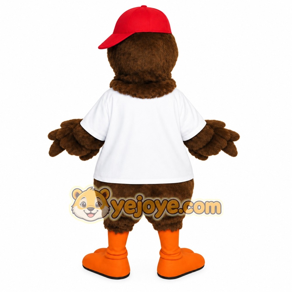 Brown Orange Red White Duck Mascot Costume Brown Orange Red White Duck Mascot Costume