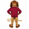 Brown Dog Maroon Sweatshirt Mascot Costume Brown Dog Maroon Sweatshirt Mascot Costume