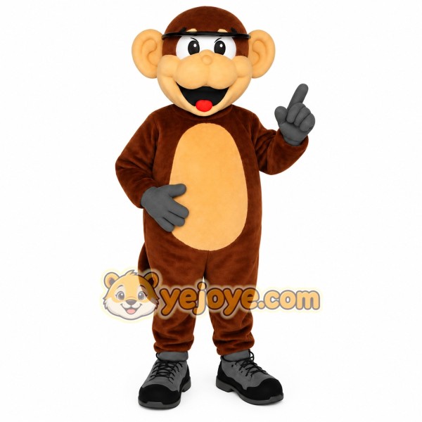 Brown Tan Monkey Mascot Costume Brown Tan Monkey Mascot Costume