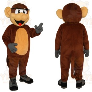 Brown Tan Monkey Mascot Costume