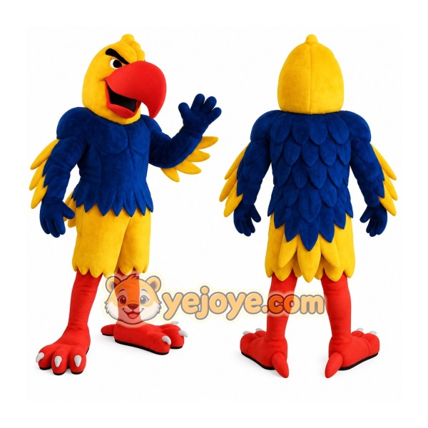 Blue Yellow Red Eagle Mascot Costume