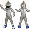 Silver Blue Shark Mascot Costume