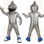 Silver Blue Shark Mascot Costume
