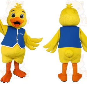 Yellow Blue Orange Duck Mascot Costume