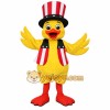 Yellow Red White Uncle Sam Duck Mascot Costume