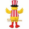 Yellow Red White Uncle Sam Duck Mascot Costume