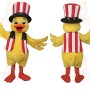 Yellow Red White Uncle Sam Duck Mascot Costume