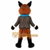 Brown Black White Aviator Fox Mascot Costume Brown Black White Aviator Fox Mascot Costume